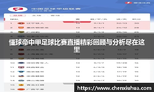 懂球帝中甲足球比赛直播精彩回顾与分析尽在这里